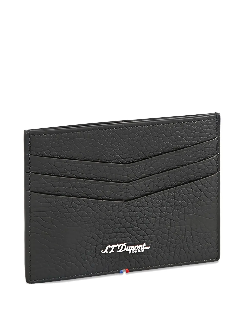 St Dupont Textured Card Holder In Black