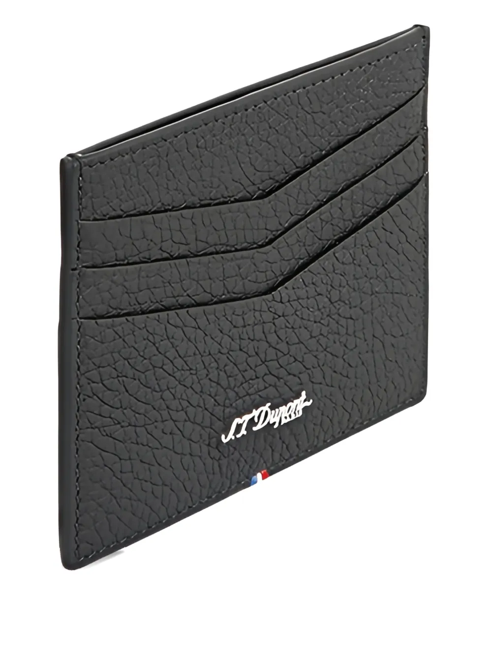 St Dupont Textured Card Holder In Black