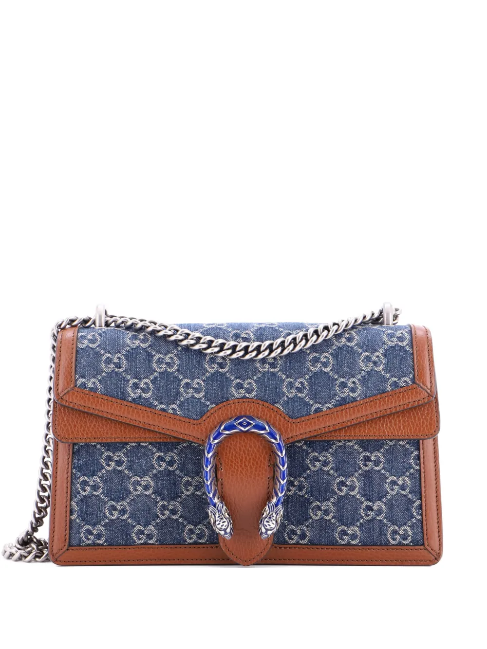 Pre-owned Gucci Dionysus Bag Gg Denim Small Shoulder Bag In Blue