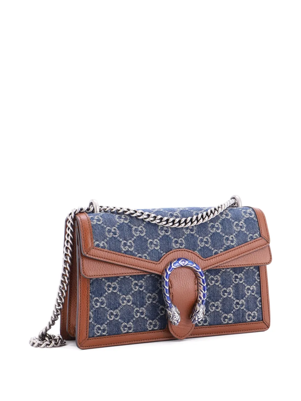 Pre-owned Gucci Dionysus Bag Gg Denim Small Shoulder Bag In Blue