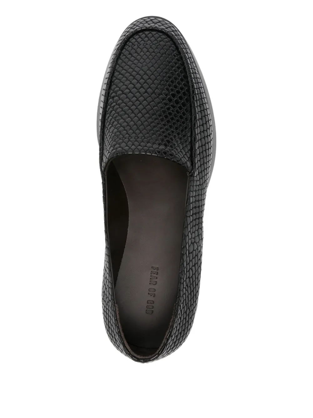Fear Of God embossed loafers Zwart