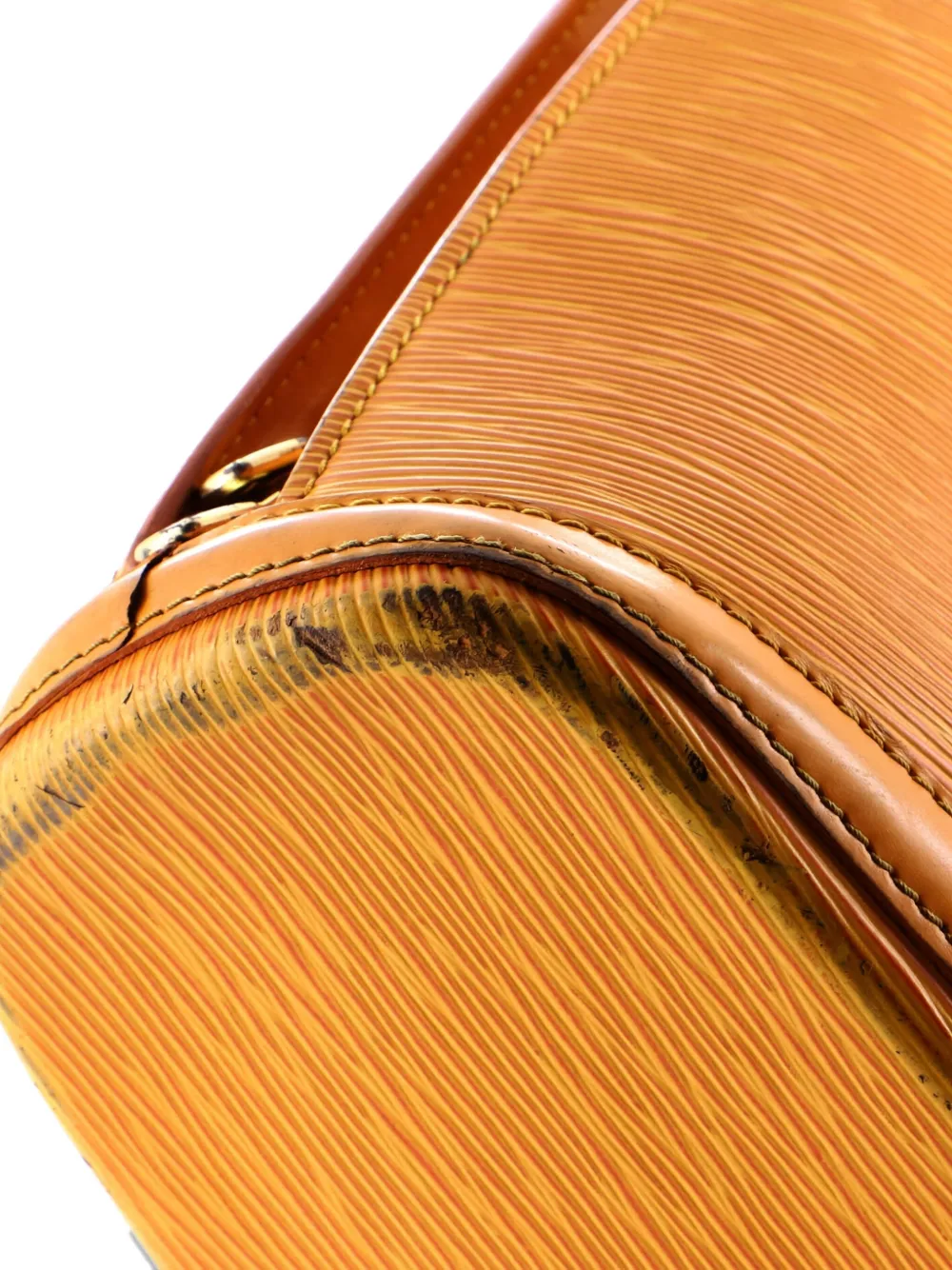 LOUIS VUITTON Pre-owned Lussac Handbag Epi Leather Shoulder Bag In Yellow