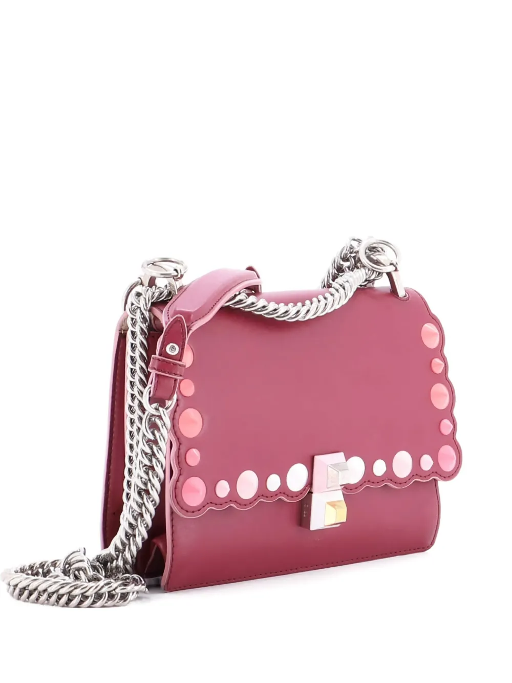 Fendi Pre-Owned Kan I Bag Studded Leather Small shoulder bag - レッド Fendi Pre-Owned Kan I Bag Studded Leather Small shoulder bag - レッド