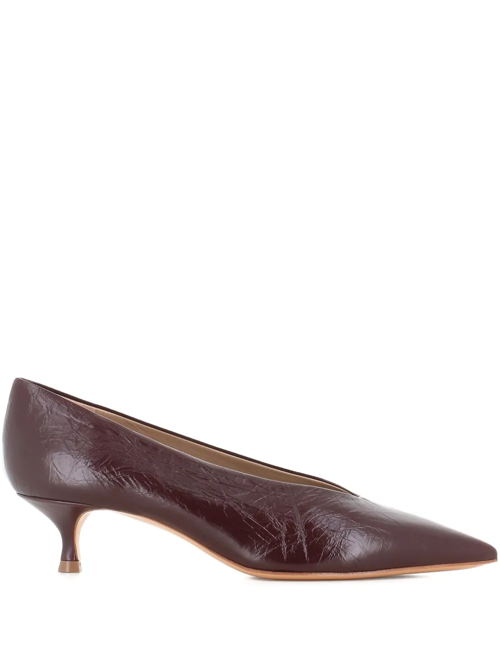 Le Monde Beryl 40mm Babouche Pointed Pumps In Burgundy