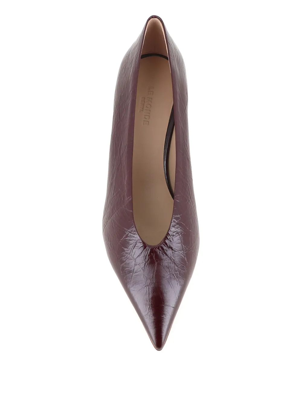 Le Monde Beryl 40mm Babouche Pointed Pumps In Burgundy