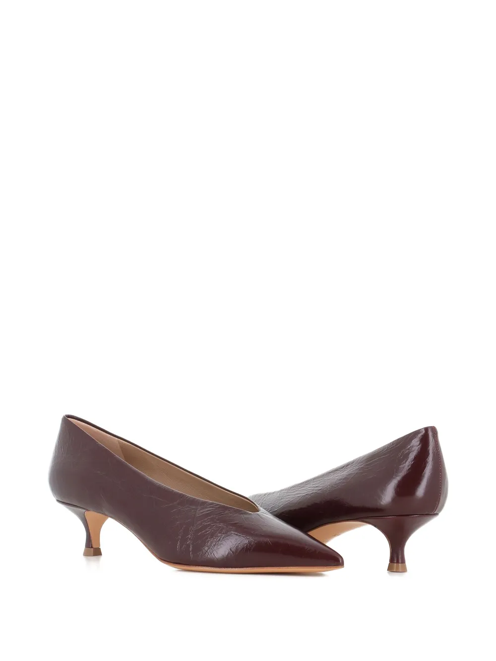 Le Monde Beryl 40mm Babouche Pointed Pumps In Burgundy