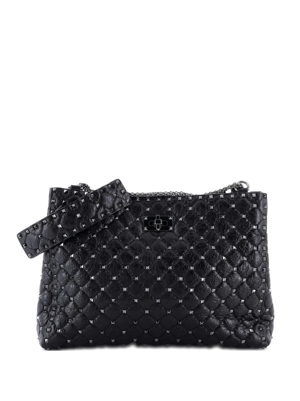 Valentino Garavani Pre-Owned Rockstud Spike Chain Tote Quilted Leather