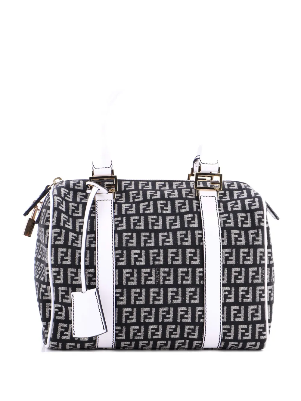 Fendi Pre-Owned Boston Bag Zucchino Canvas Small satchel | Black | Image 1