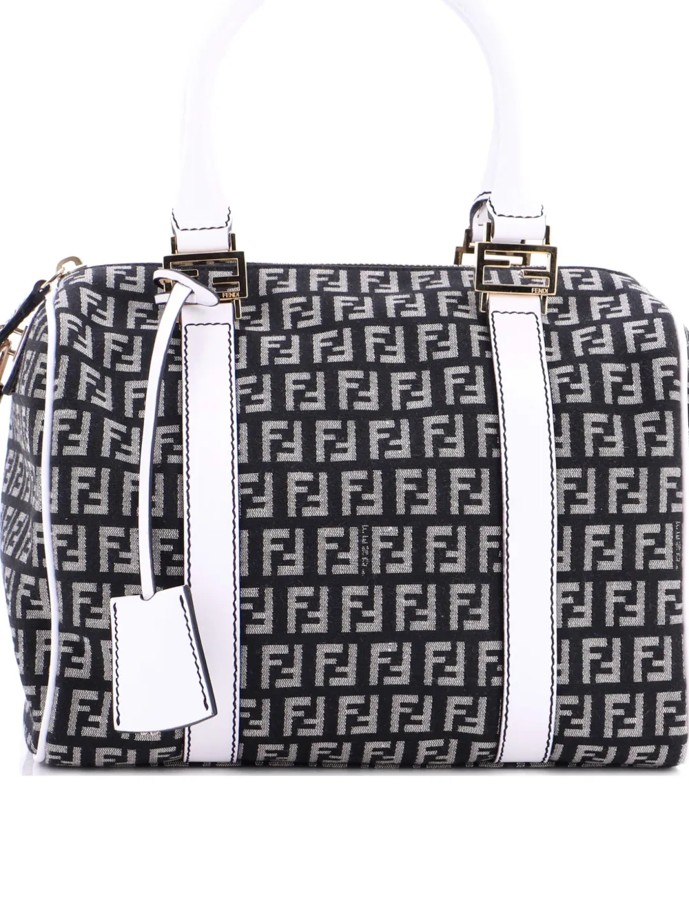 Fendi Pre-Owned Boston Bag Zucchino Canvas Small satchel - ブラック Fendi Pre-Owned Boston Bag Zucchino Canvas Small satchel - ブラック