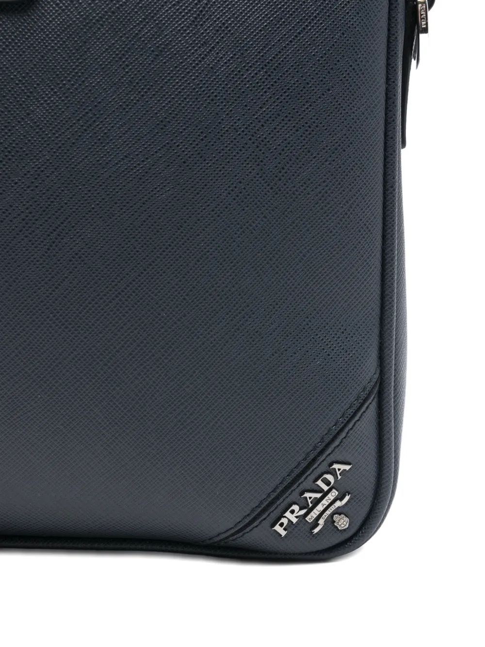 Pre-owned Prada 2010s Leather Briefcase In Blue