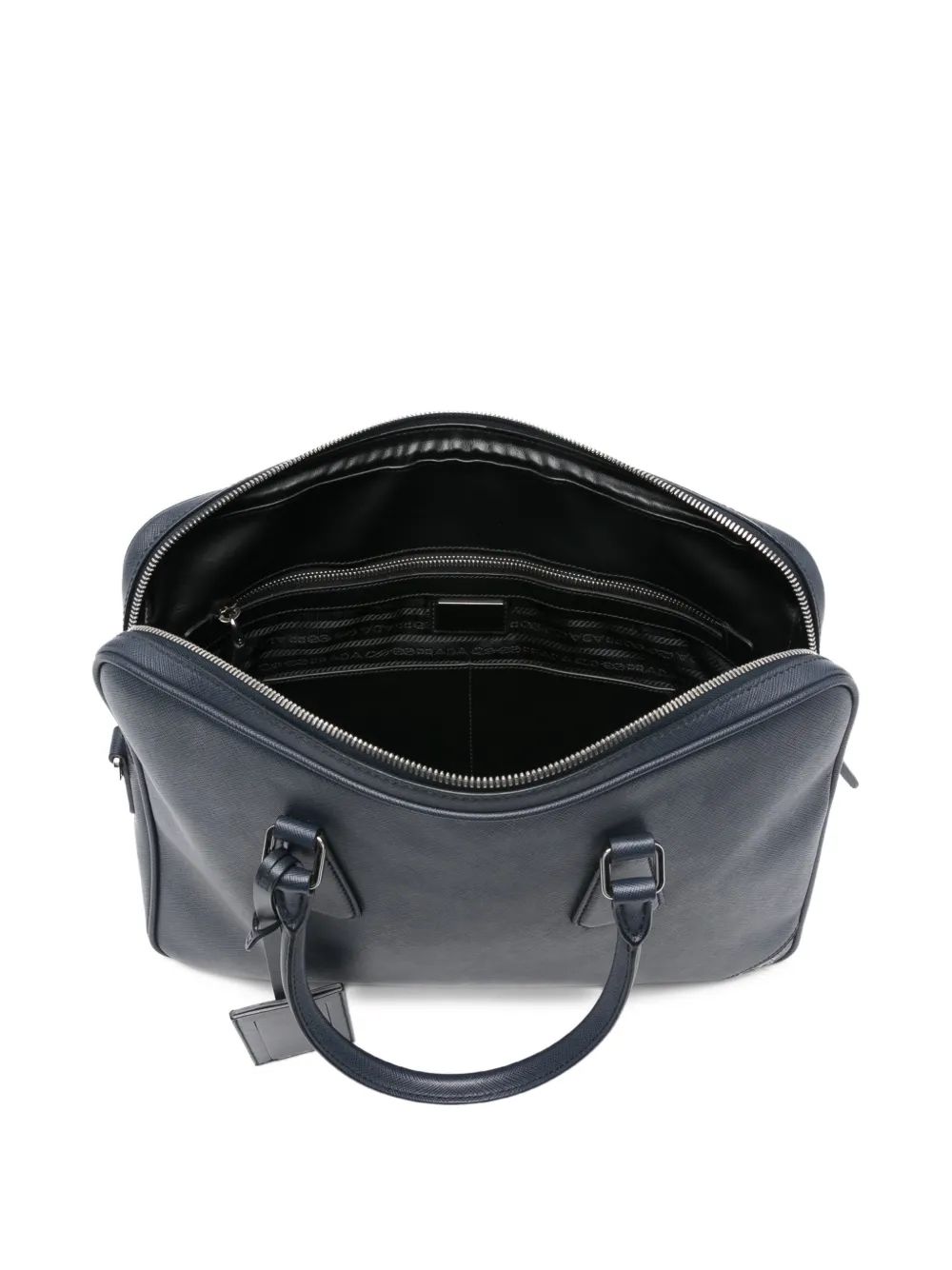 Pre-owned Prada 2010s Leather Briefcase In Blue