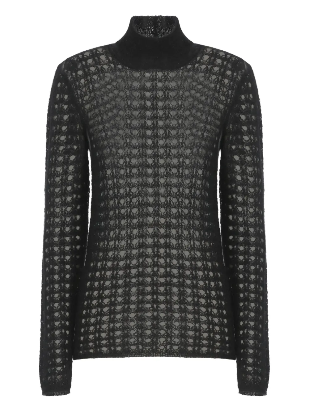 Fabiana Filippi openwork-design long-sleeve sweater - Nero