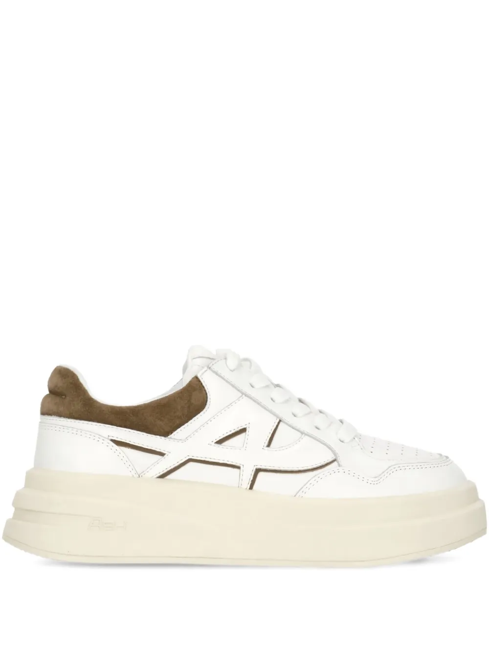 Ash Breathable Round Toe Low Sneakers In White