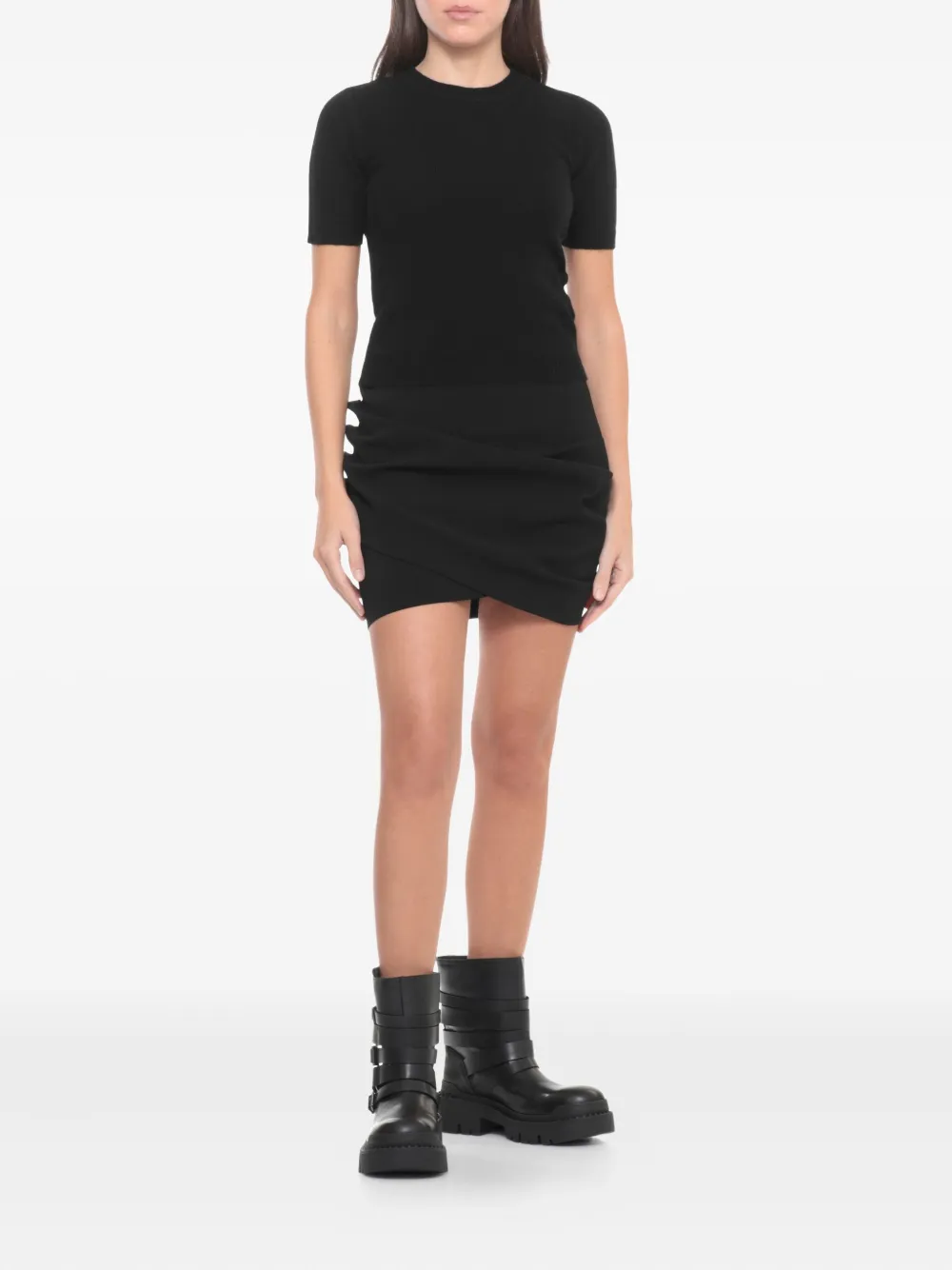 Ash Straps Buckle Boot In Black