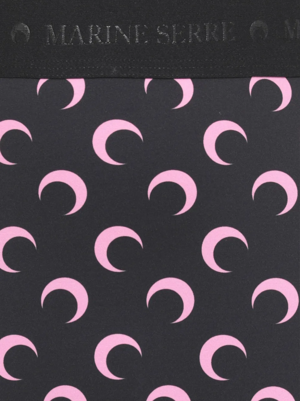 Marine Serre Marine Greenhouses Leggings With Crescent Motif In Black