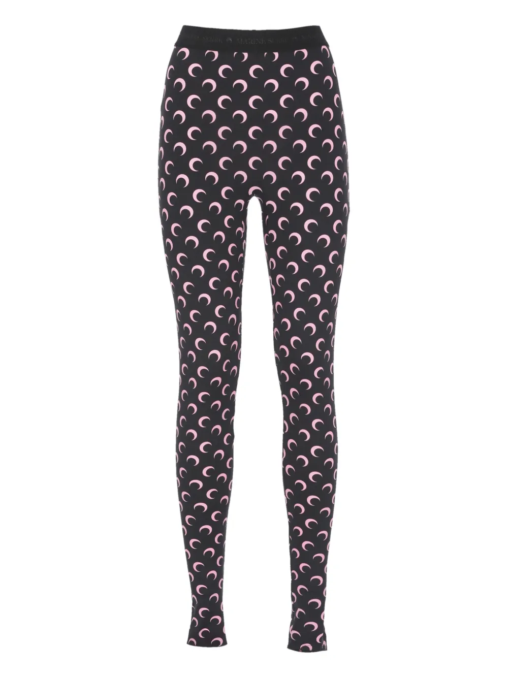 Marine Serre Fuseaux moon-printed leggings - Nero