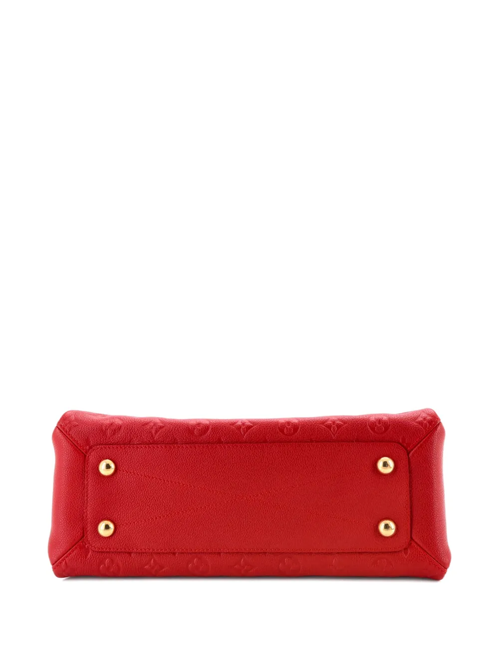 LOUIS VUITTON Pre-owned Vosges Handbag Whipstitch Monogram Empreinte Leather Mm Satchel In Red