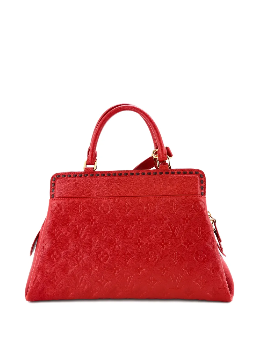 LOUIS VUITTON Pre-owned Vosges Handbag Whipstitch Monogram Empreinte Leather Mm Satchel In Red