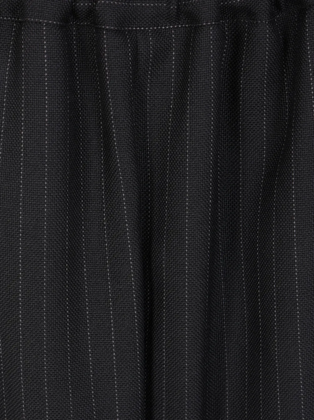 Comme Des Garçons Pinstripe Elasticated Trousers In Black
