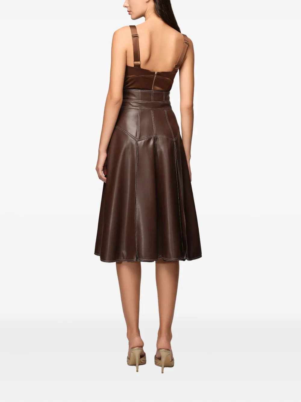 Murmur Haze Straps Top In Brown