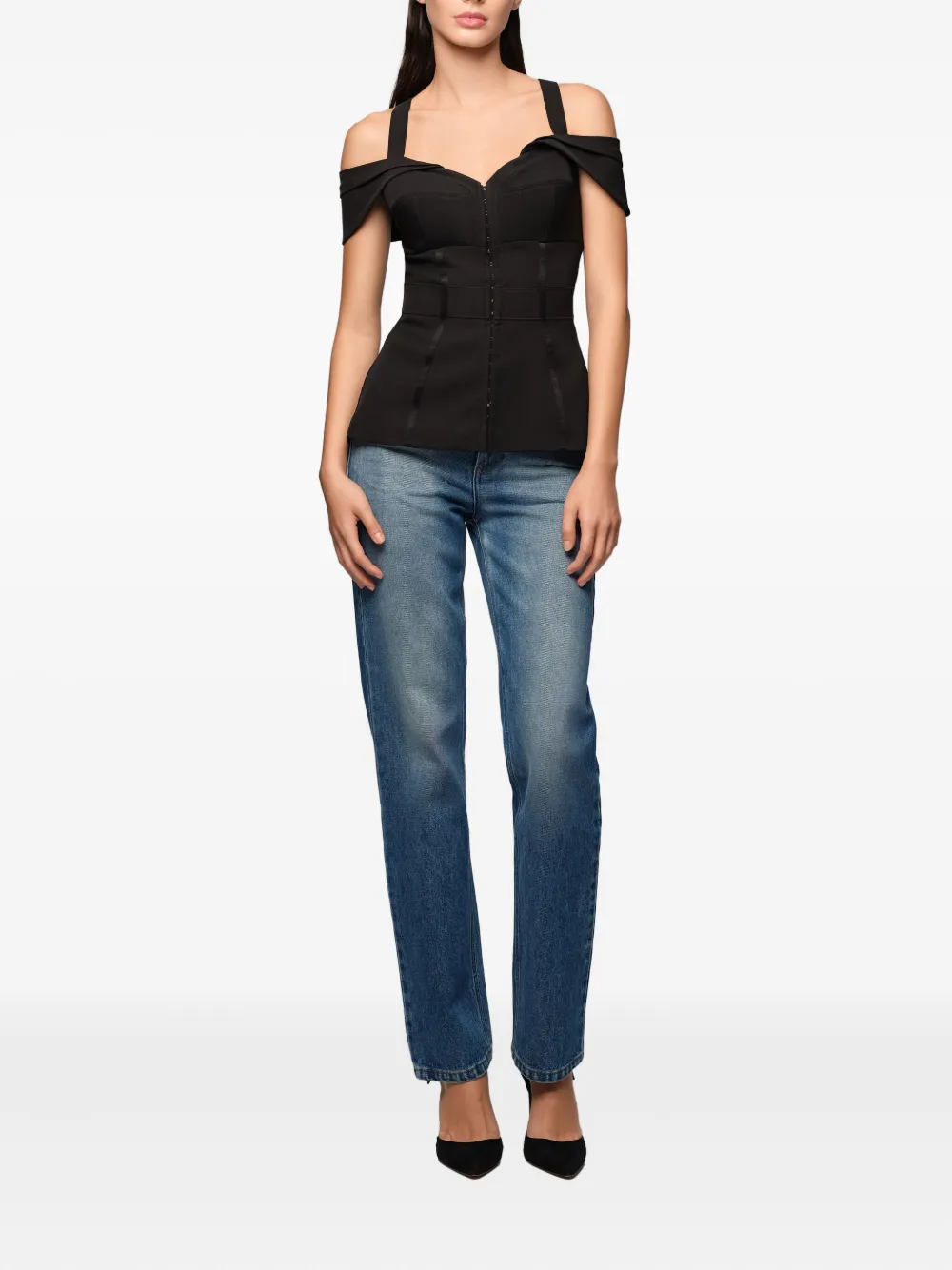 Murmur Geknöpftes Candy Oberteil mit Trägern | Blusen  | Image 2