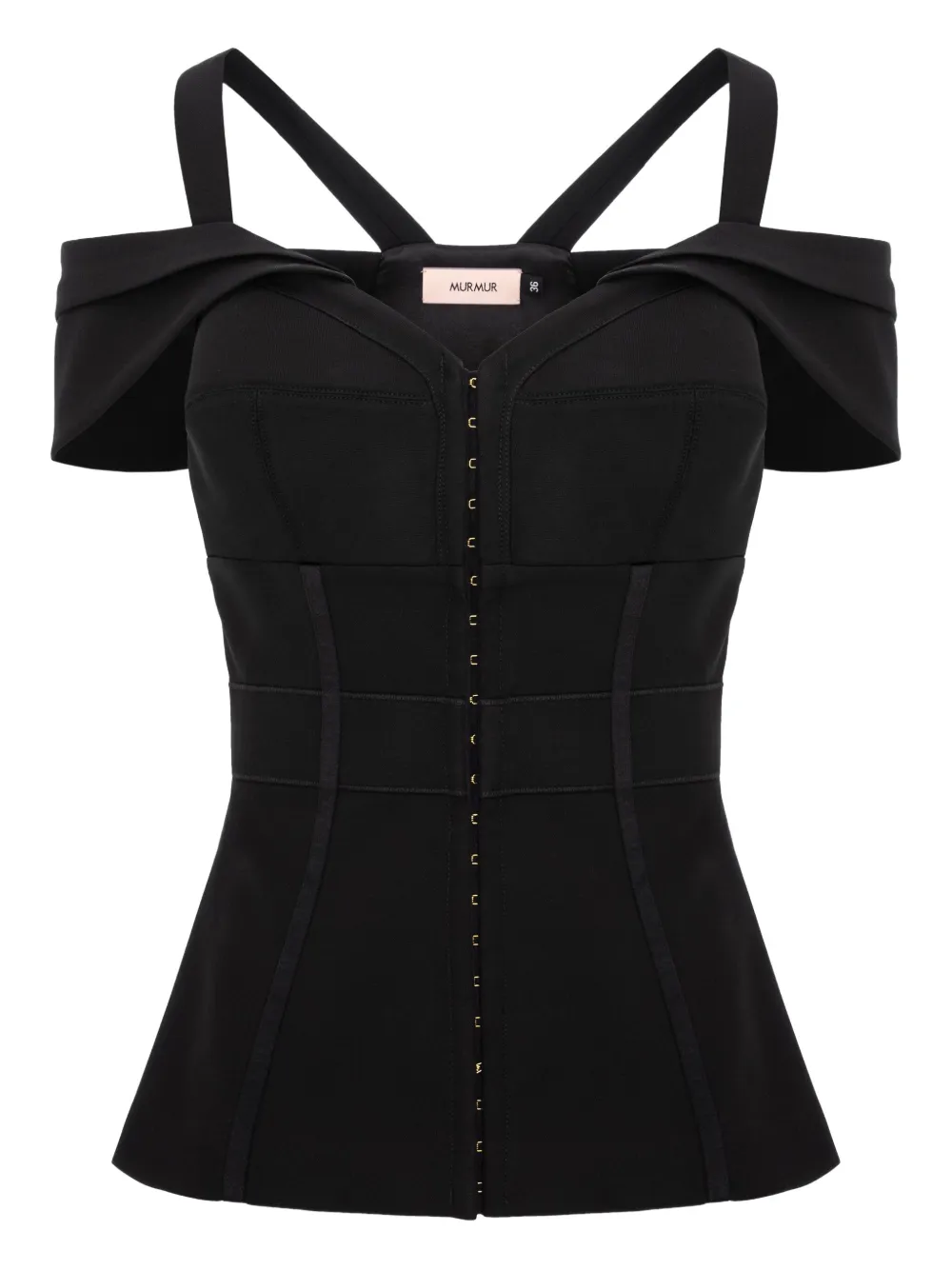 Murmur Geknöpftes Candy Oberteil mit Trägern | Schwarz | Image 1