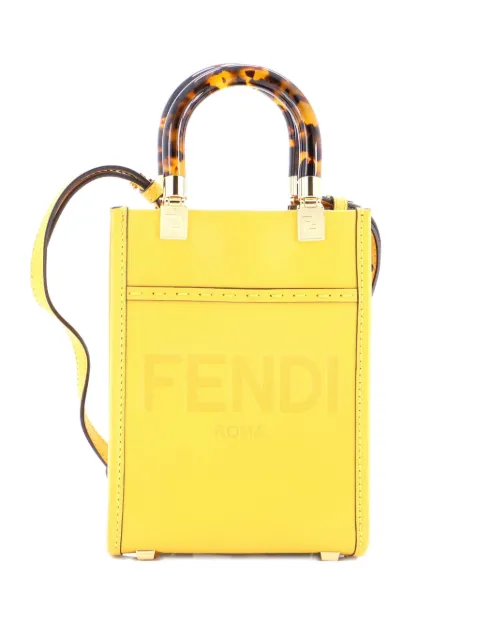 Fendi Pre-Owned Sunshine Shopper Tote Leather Mini crossbody bag