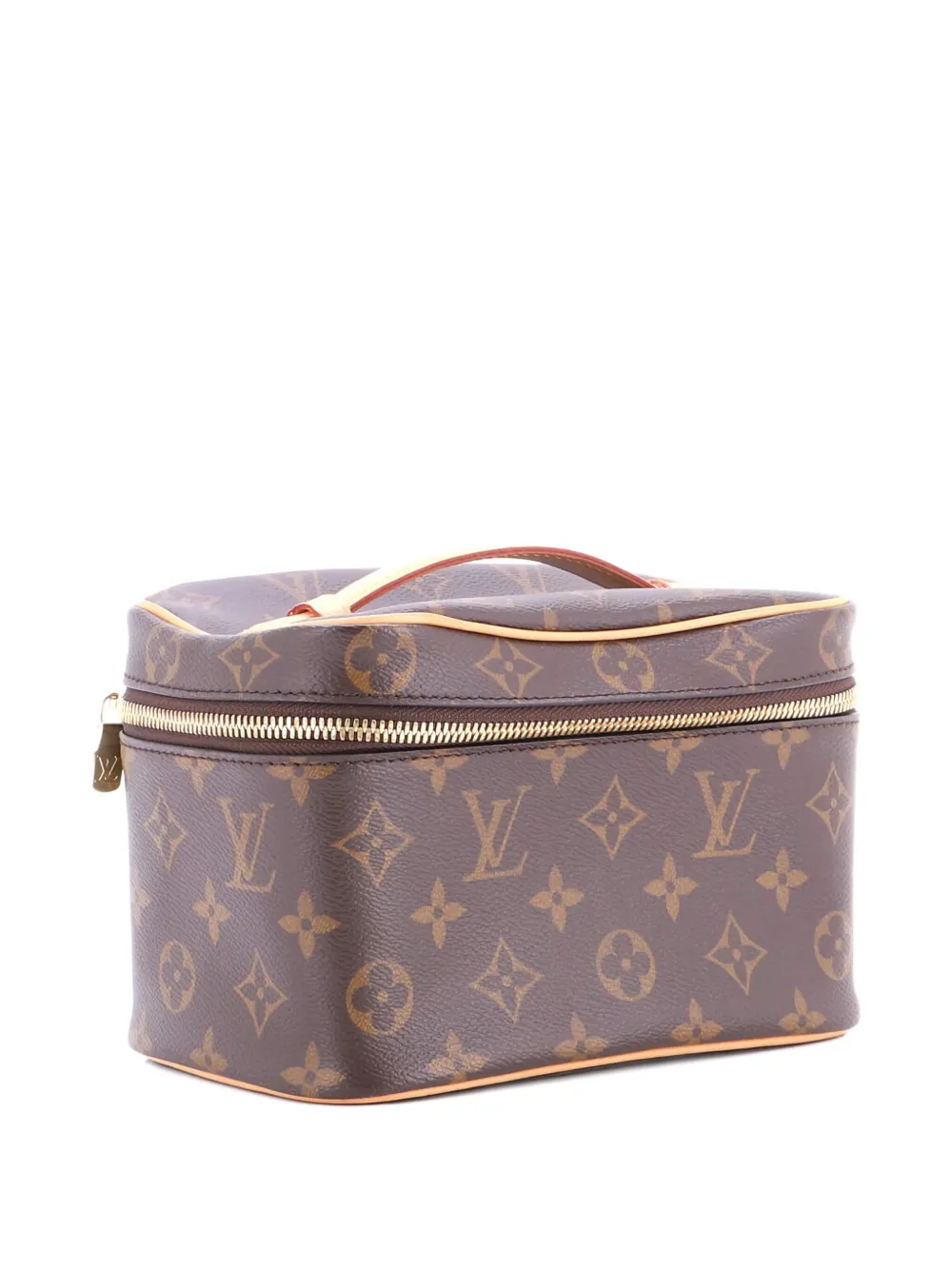 Pre-owned Louis Vuitton Nice Vanity Case Monogram Canvas Mini Pouch In Brown