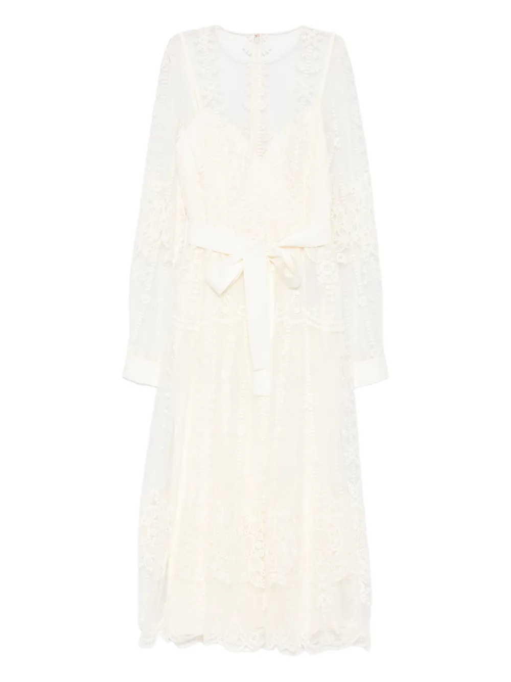 Elie Saab Abito midi con cintura - Bianco