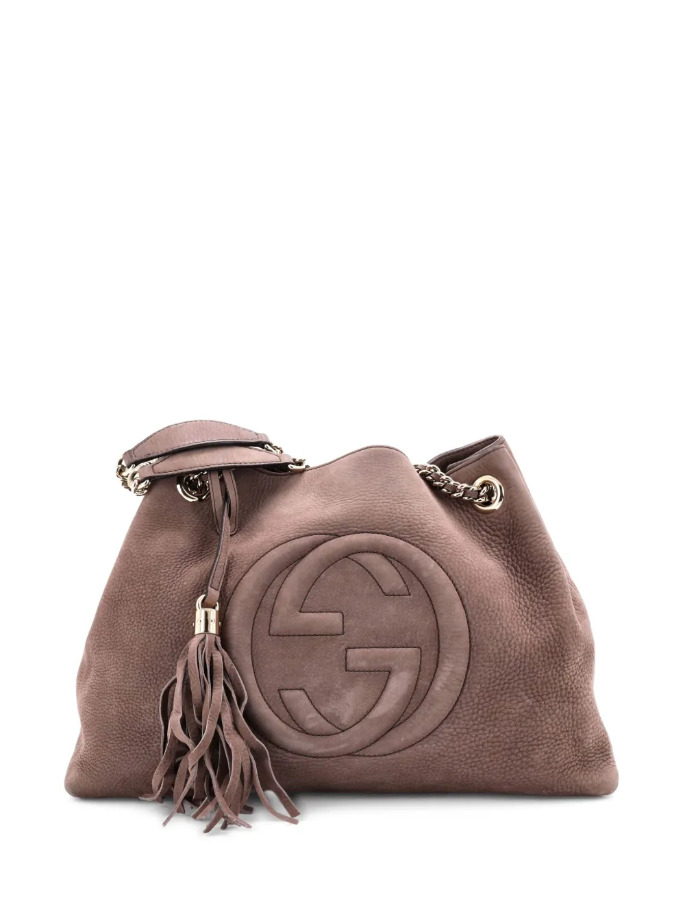 Gucci Pre-Owned Soho Chain Strap Nubuck Medium shoulder bag - ブラウン Gucci Pre-Owned Soho Chain Strap Nubuck Medium shoulder bag - ブラウン