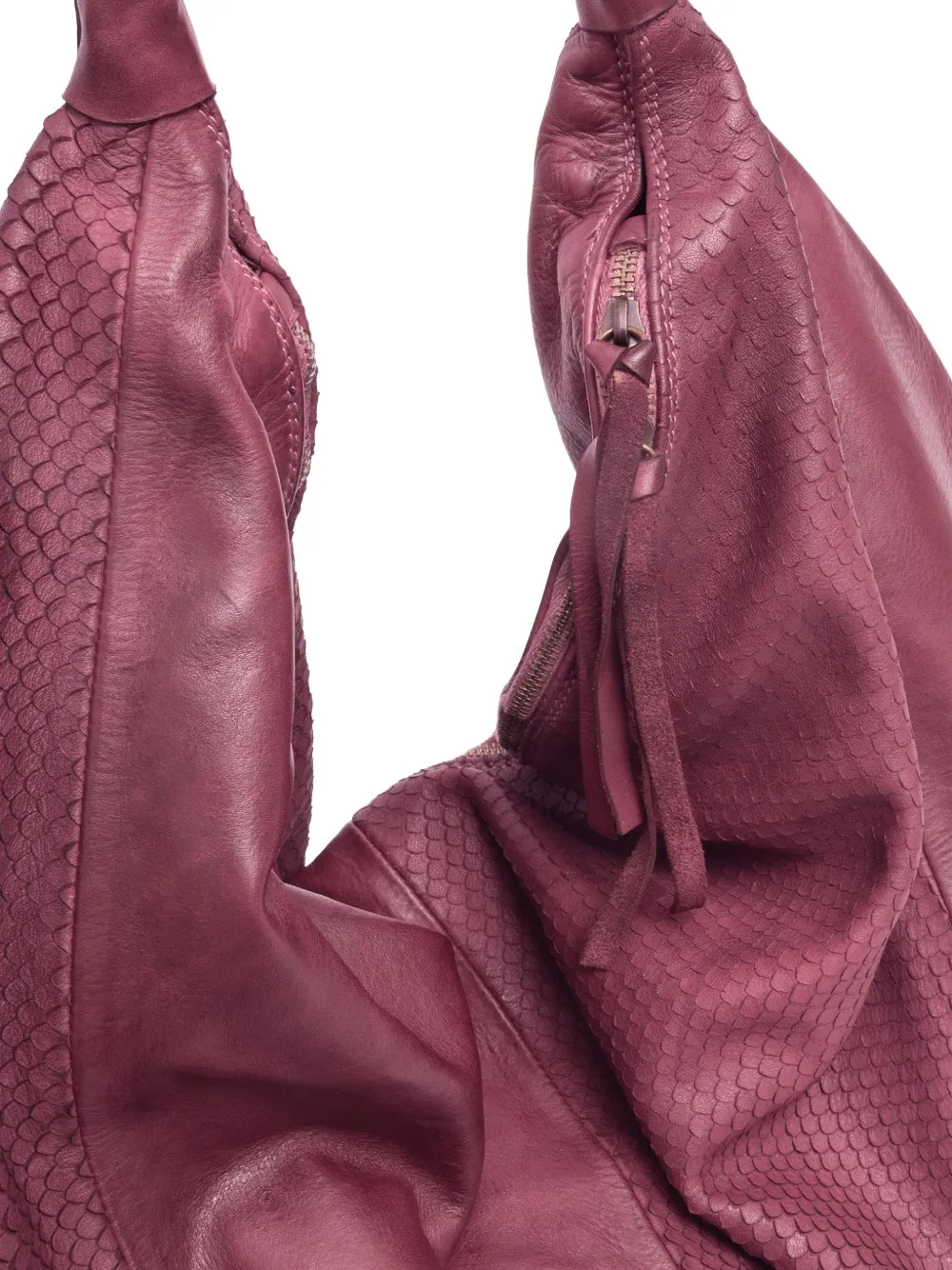 Sommet Snakeskin-embossed Shoulder Bag In Red