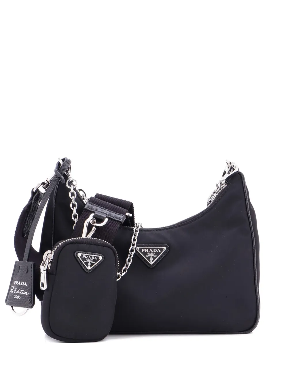 Prada Pre-Owned Re-Edition 2005 Shoulder Bag Tessuto Small crossbody bag | Black | Image 1