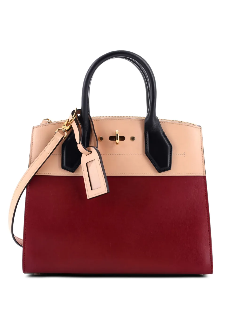 Louis Vuitton Pre-Owned City Steamer Handbag Leather PM satchel - レッド Louis Vuitton Pre-Owned City Steamer Handbag Leather PM satchel - レッド