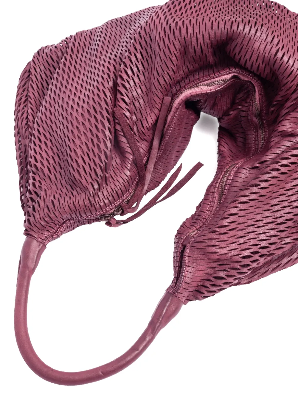 SOMMET woven zip shoulder bag - Rood