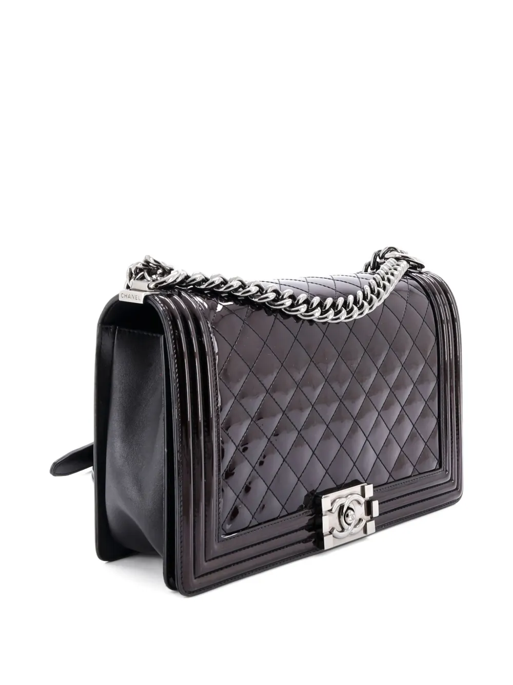 Pre-owned Chanel Boy Flap Quilted Shoulder Bag In Black