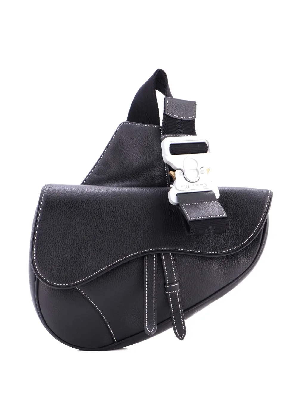 Christian Dior Pre-Owned Saddle Leather Mini crossbody bag - ブラック