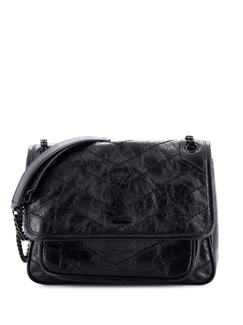 Saint Laurent Pre-Owned Niki Chain Flap Bag Matelasse Chevron Leather Baby shoulder bag