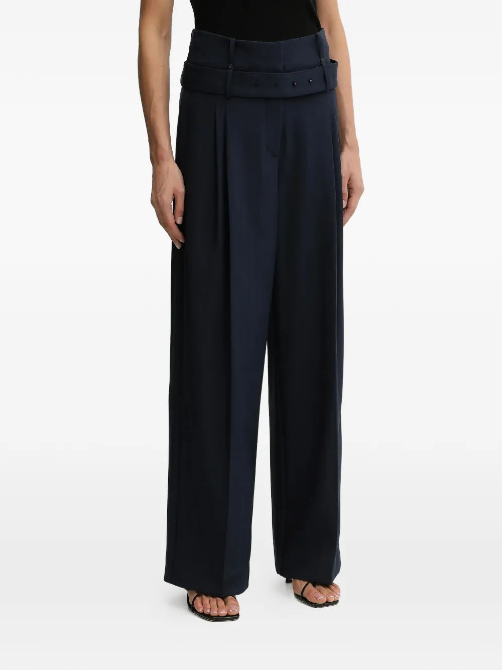 Stine Goya belted-fastening pleated trousers - Blu