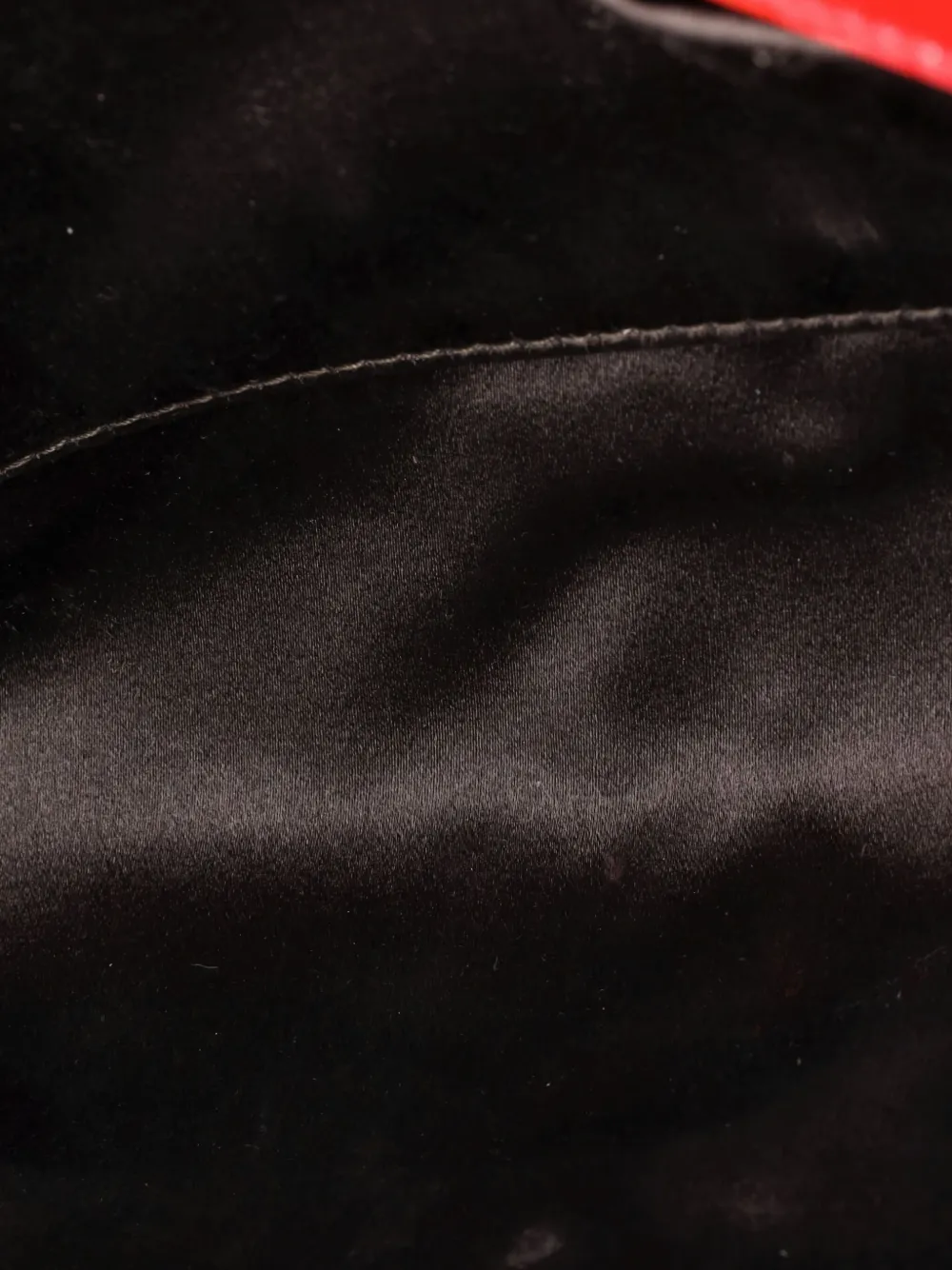 Pre-owned Saint Laurent Belle De Jour Leather Large Clutch Bag In Red