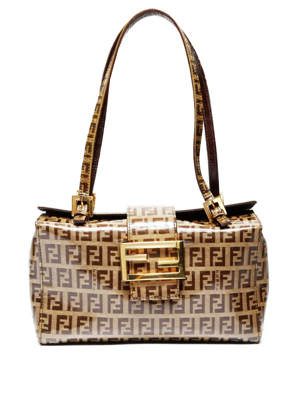 Pre-owned Fendi 2000-2015 Zucchino Tote Bag In Neutral