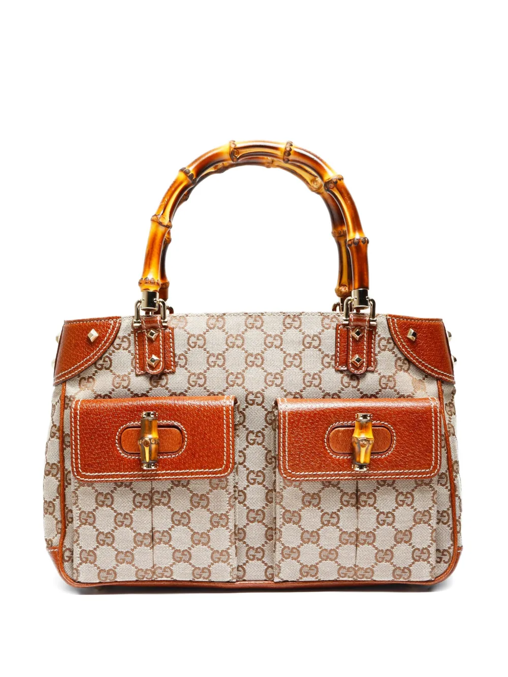 Gucci Pre-Owned 2000-2015 GG キャンバス バンブー ハンドバッグ - ニュートラル