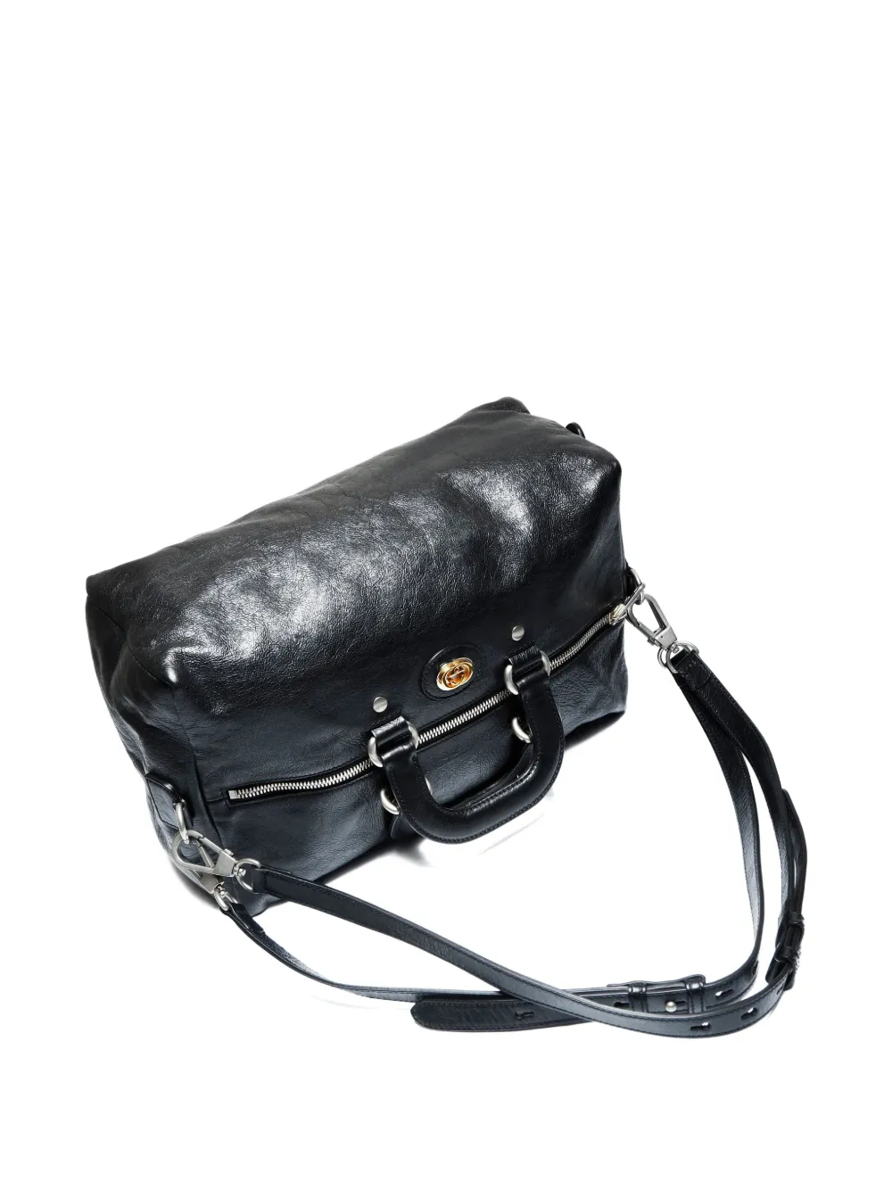 Pre-owned Gucci 2000-2010s Interlocking G Boston Bag In Black