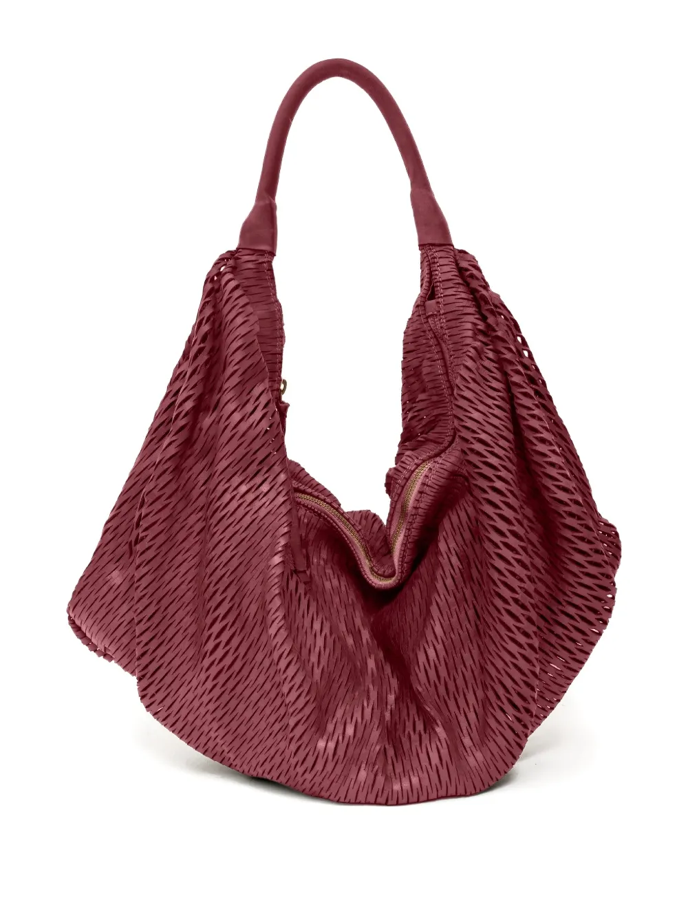 SOMMET woven zip shoulder bag - Rosso