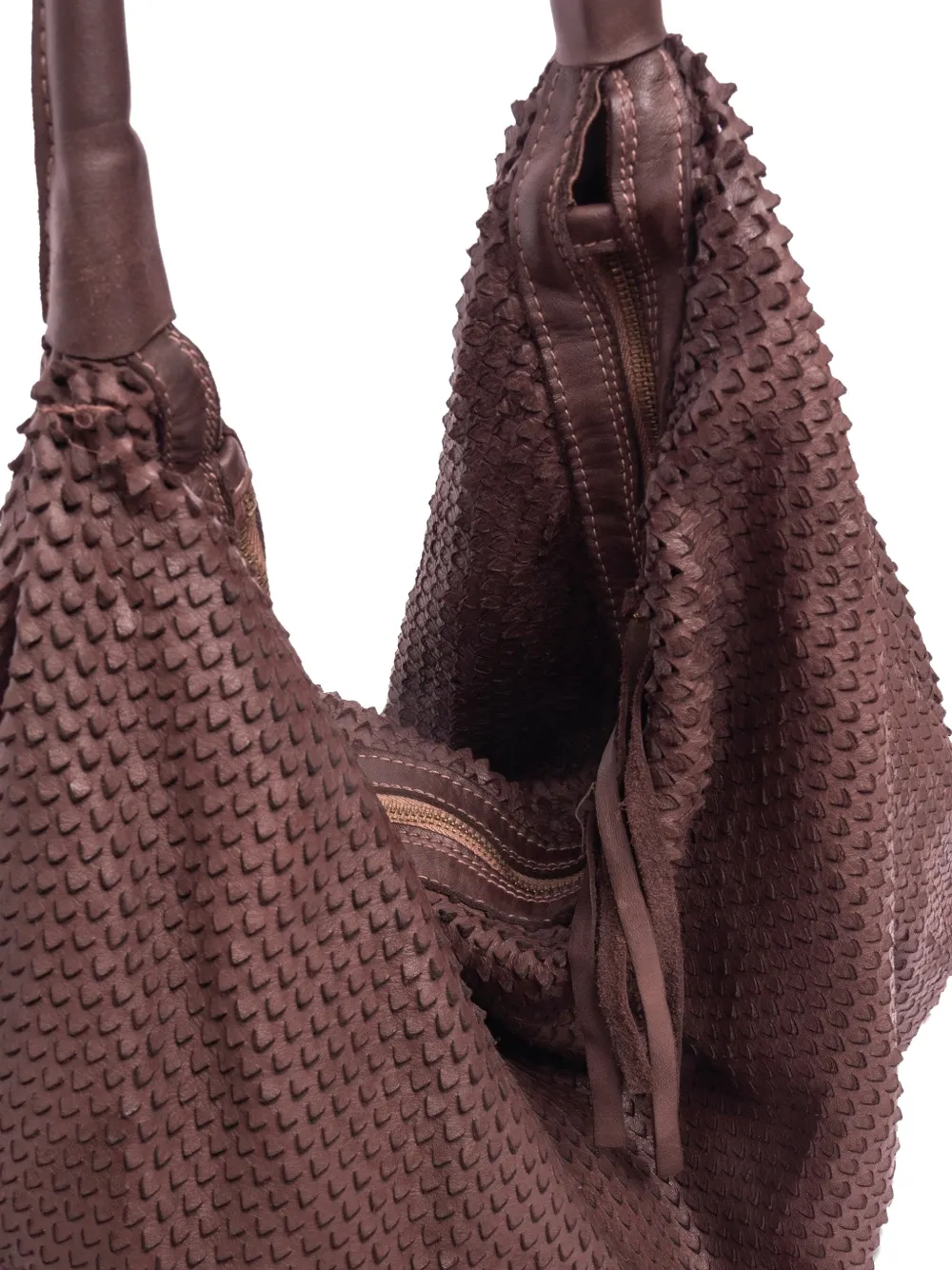 Sommet Textured Shoulder Bag In Brown