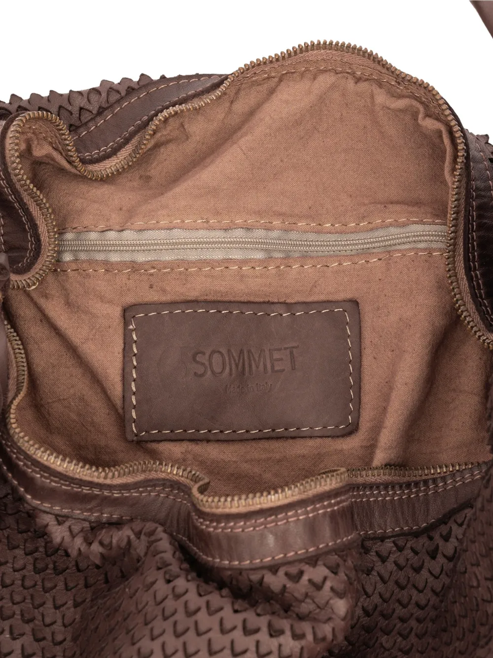 Sommet Textured Shoulder Bag In Brown