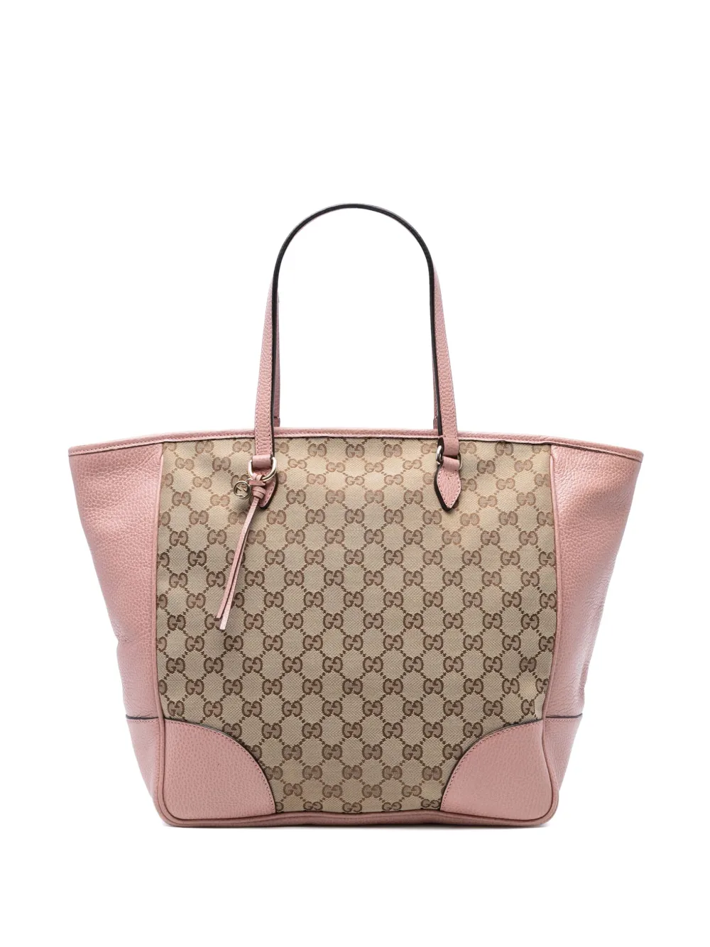Pre-owned Gucci 2016-2025 Gg Canvas Bree Zippered Tote Bag In Brown