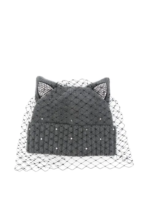Ca4la cat ears embellished hat