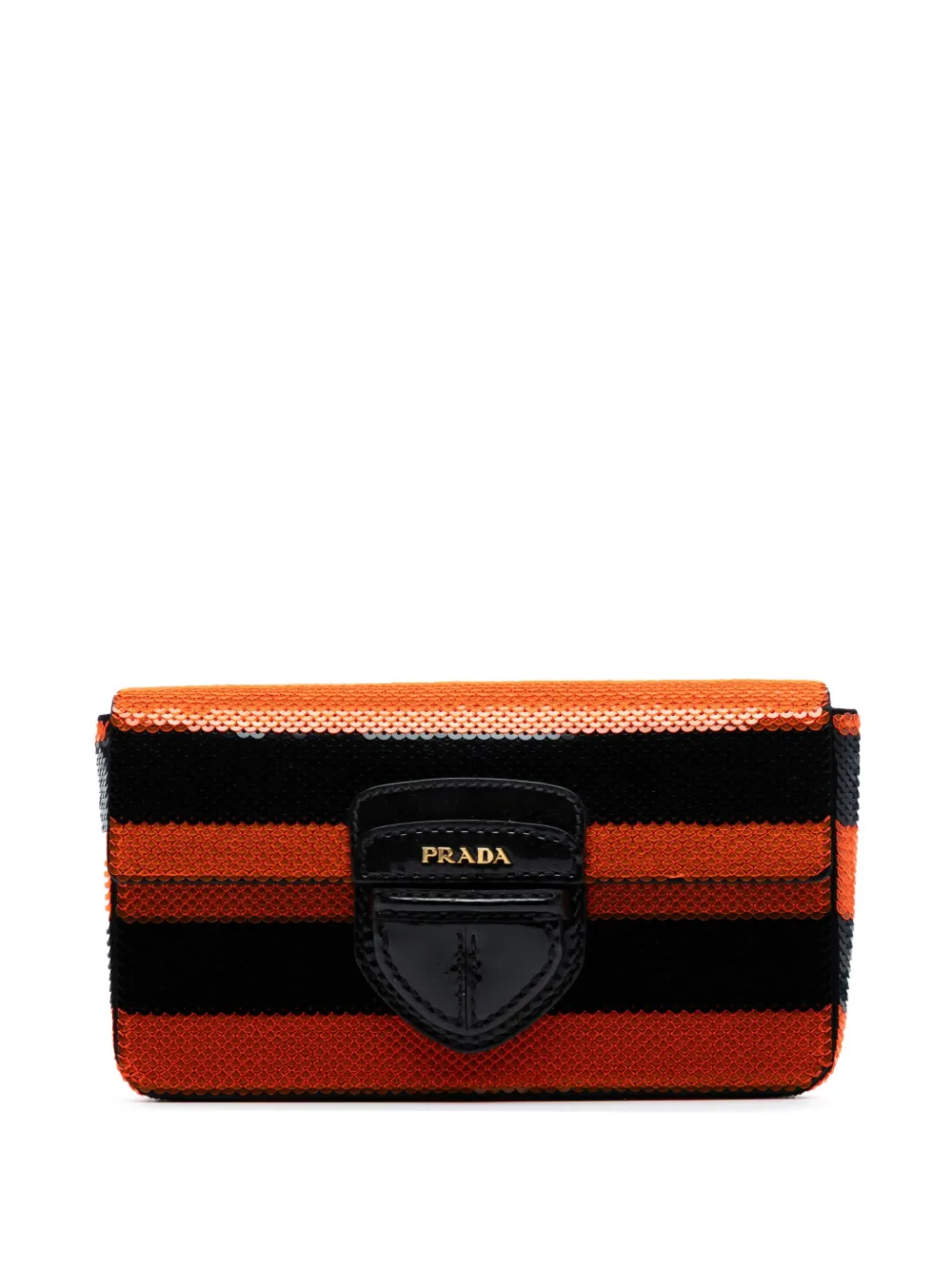 Prada Pre-Owned pochette Righe à sequins (2000-2025) | noir | Image 1