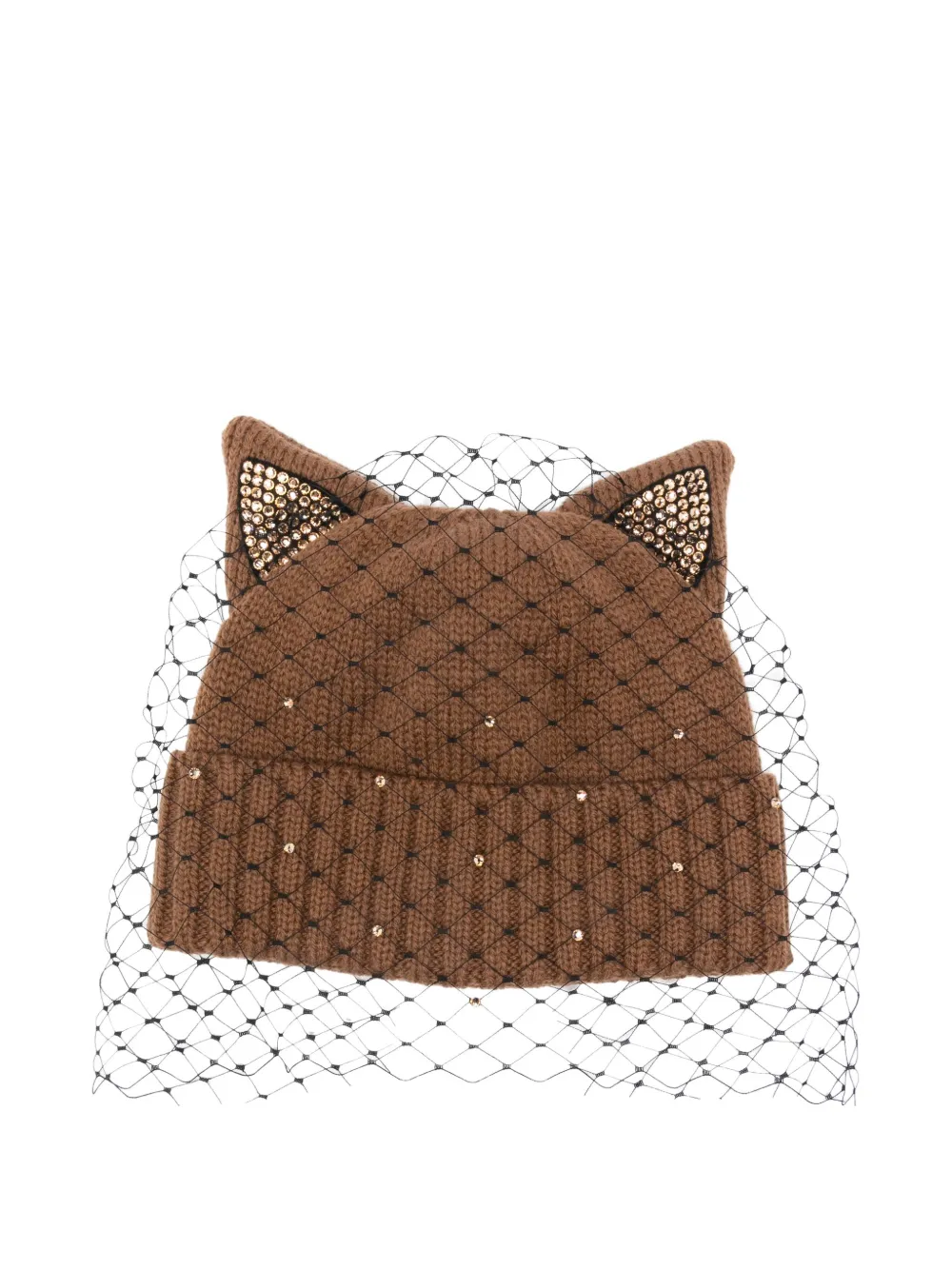 Ca4la Ear Embellished Hat In Brown