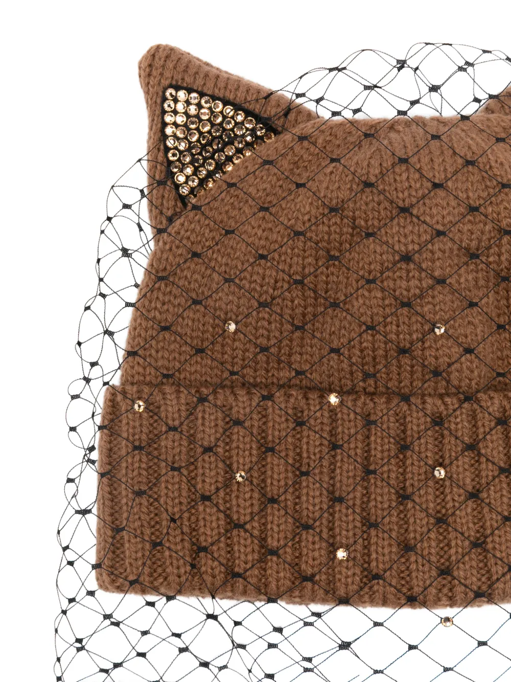 Ca4la Ear Embellished Hat In Brown